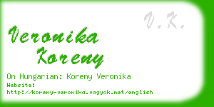 veronika koreny business card